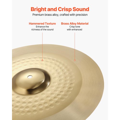 Cymbalpaket 4 delar Cymbaler Trumset 10 14 16 20 tum Cymbaler för trummor