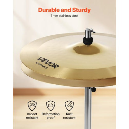 Cymbalpaket 4 delar Cymbaler Trumset 10 14 16 20 tum Cymbaler för trummor