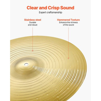 Cymbalpaket 6 delar cymbalset 10 14 16 18 20 tum cymbaler för trummor