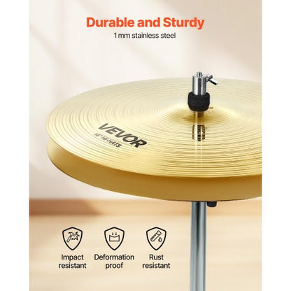Cymbalpaket 6 delar cymbalset 10 14 16 18 20 tum cymbaler för trummor