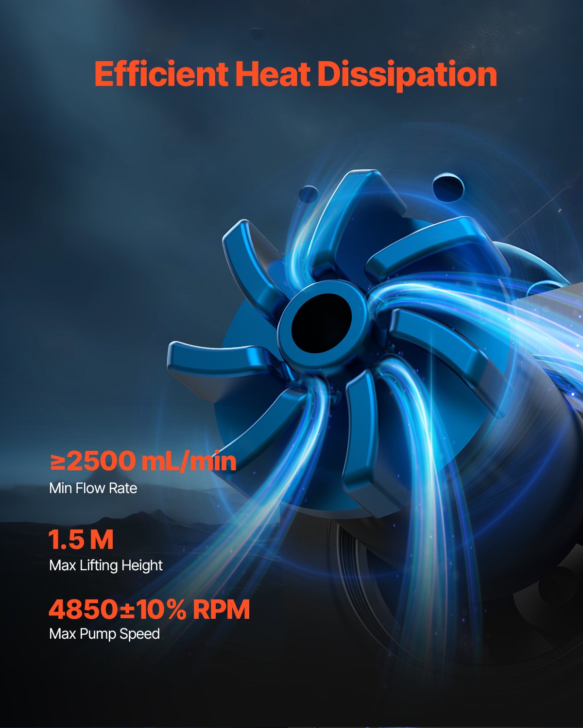 CPU Liquid Cooler AIO CPU Water Cooler with ARGB Light and 120mm PWN Fans