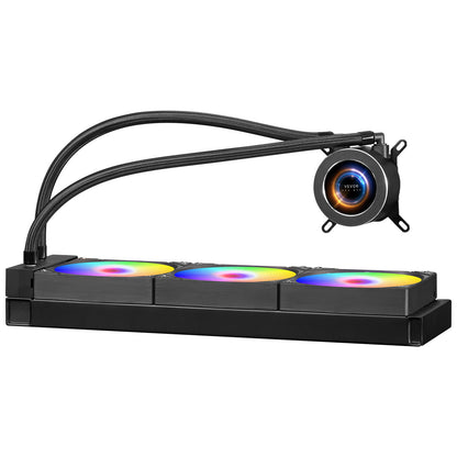CPU liquid cooler AIO CPU water cooler with ARGB light and 3 PWN fans (120 mm)