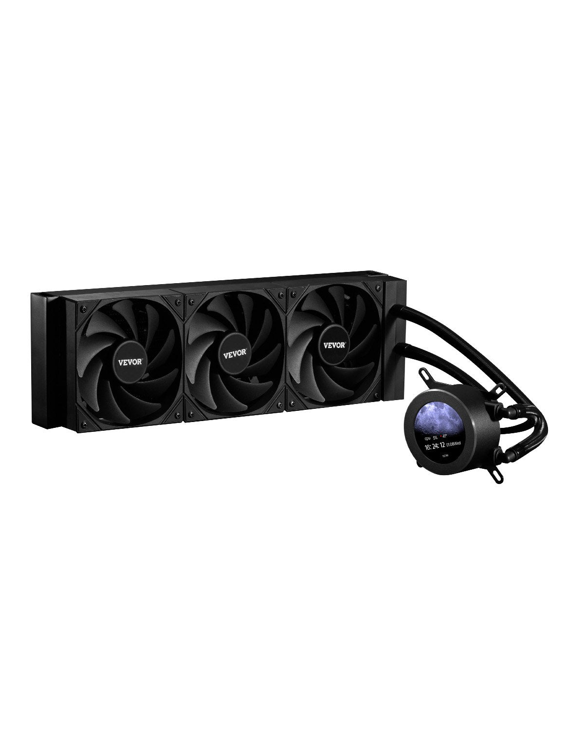 CPU Liquid Cooler AIO CPU Water Cooler with 3 PWN Fans (120mm) Intel AMD