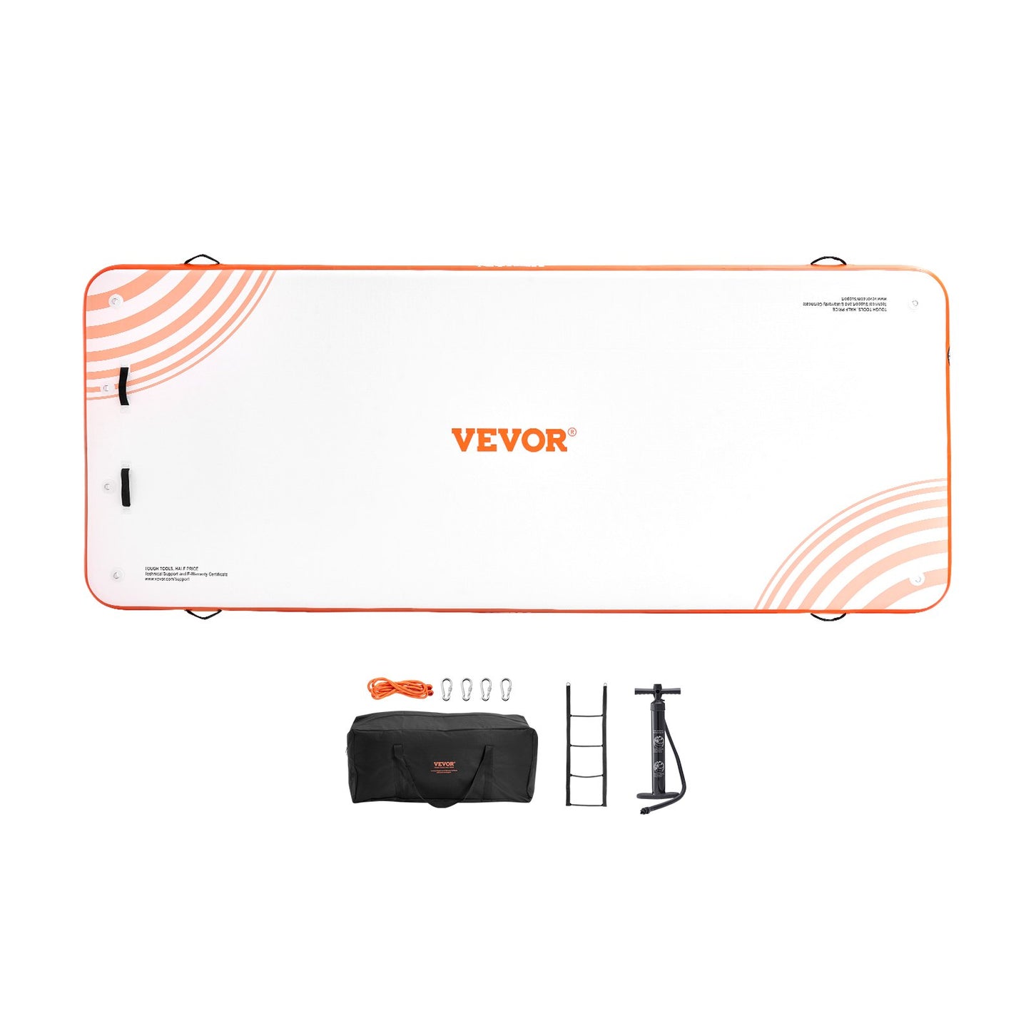 Inflatable Floating Dock, 15 x 6FT Inflatable Dock Platform, Non-Slip Water Floating Dock Mat with Portable Carry Bag and Detachable Ladder, Floating Platform Island Raft for Pool Beach Ocean