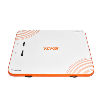 Inflatable Floating Dock, 6 x 5FT Inflatable Docking Platform, Non-Slip Water Floating Dock Mat with Portable Carry Bag and Detachable Ladder, Floating Platform Island Raft for Pool Beach Ocean