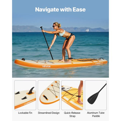 Uppblåsbar Stand Up Paddle Board 3,53 m Sup Surfbräda med Paddeltillbehör