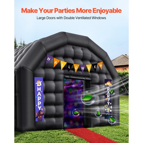 Portable Inflatable Nightclub Tent with Blower 19.7x16.4x12 feet for Party | EU