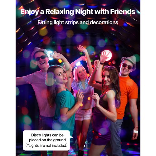 Portable Inflatable Nightclub Tent with Blower 19.7x16.4x12 feet for Party | EU