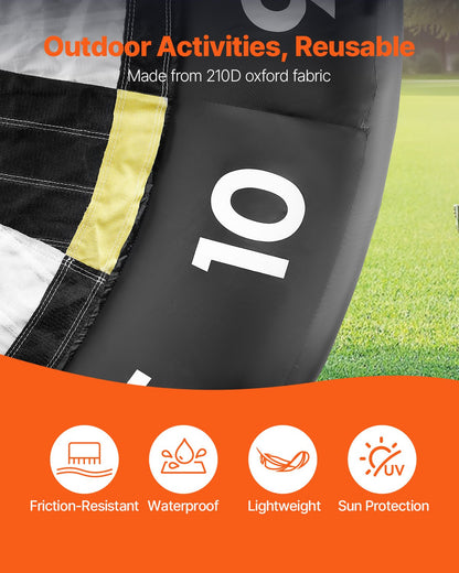 Inflatable soccer dart board over 8 feet high with 9 kick balls and air pump