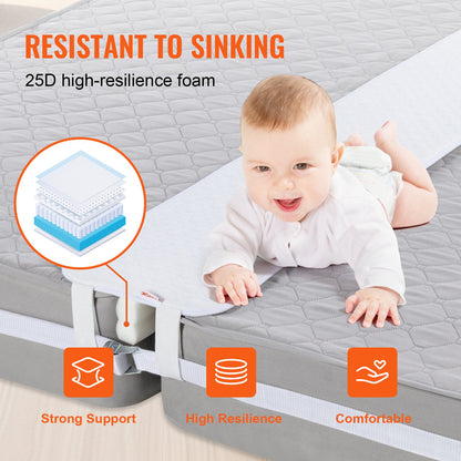 Bed Bridge King Bed Connector Kit Metallspänne & förvaringsväska 75" L x 12" W