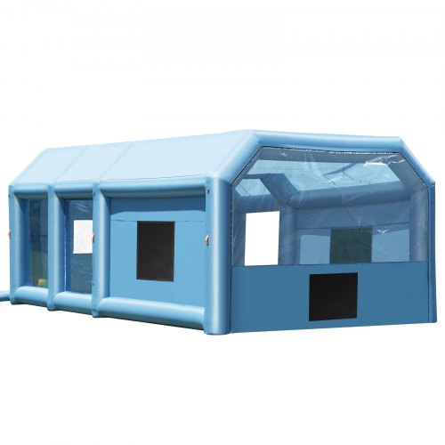 Inflatable Paint Booth, 26.2 x 14.8 x 9.8 ft Inflatable Spray Booth, Portable Car Paint Booth for Small Truck, with 950W+750W Powerful Blowers and Air Filter System, Large Motorcycle, Midsize SU