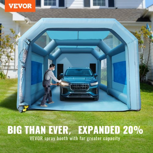 Inflatable Spray Booth Car Paint Tent 23x13x8.5ft Filter System 2 Blowers | EU