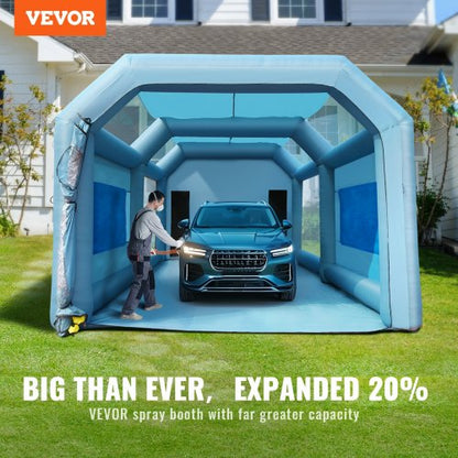 Inflatable Spray Booth Car Paint Tent 23x13x8.5ft Filter System 2 Blowers | EU