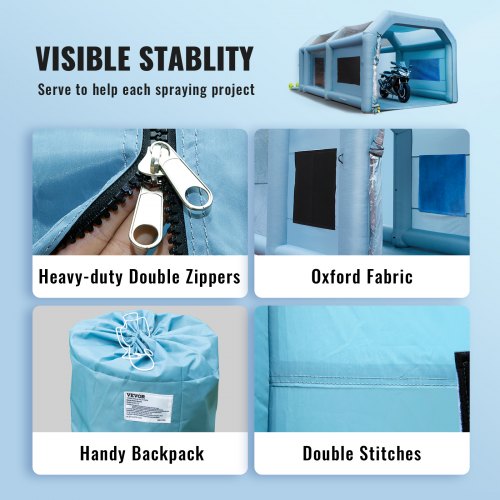 Inflatable Spray Booth Car Paint Tent 23x13x8.5ft Filter System 2 Blowers | EU