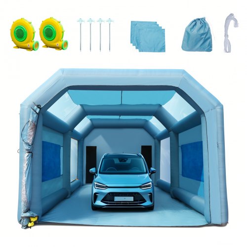 Inflatable Spray Booth Car Paint Tent 23x13x8.5ft Filter System 2 Blowers | EU
