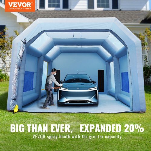 Inflatable Spray Booth Car Paint Tent 33x20x13ft Filter System 2 Blowers | EU