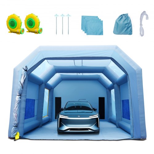 Inflatable Spray Booth Car Paint Tent 33x20x13ft Filter System 2 Blowers | EU