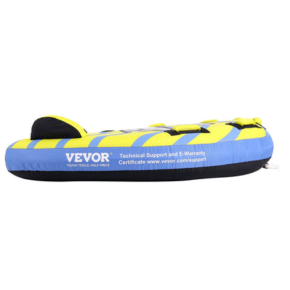 Towable Tube for Boating, 1-3 Rider Inflatable Towable Tube with Bumper, 510 lbs Water Sports Towable Tubes for Boats to Tow, Full Nylon Cover, EVA Grip Handle and Speed Safety Valve