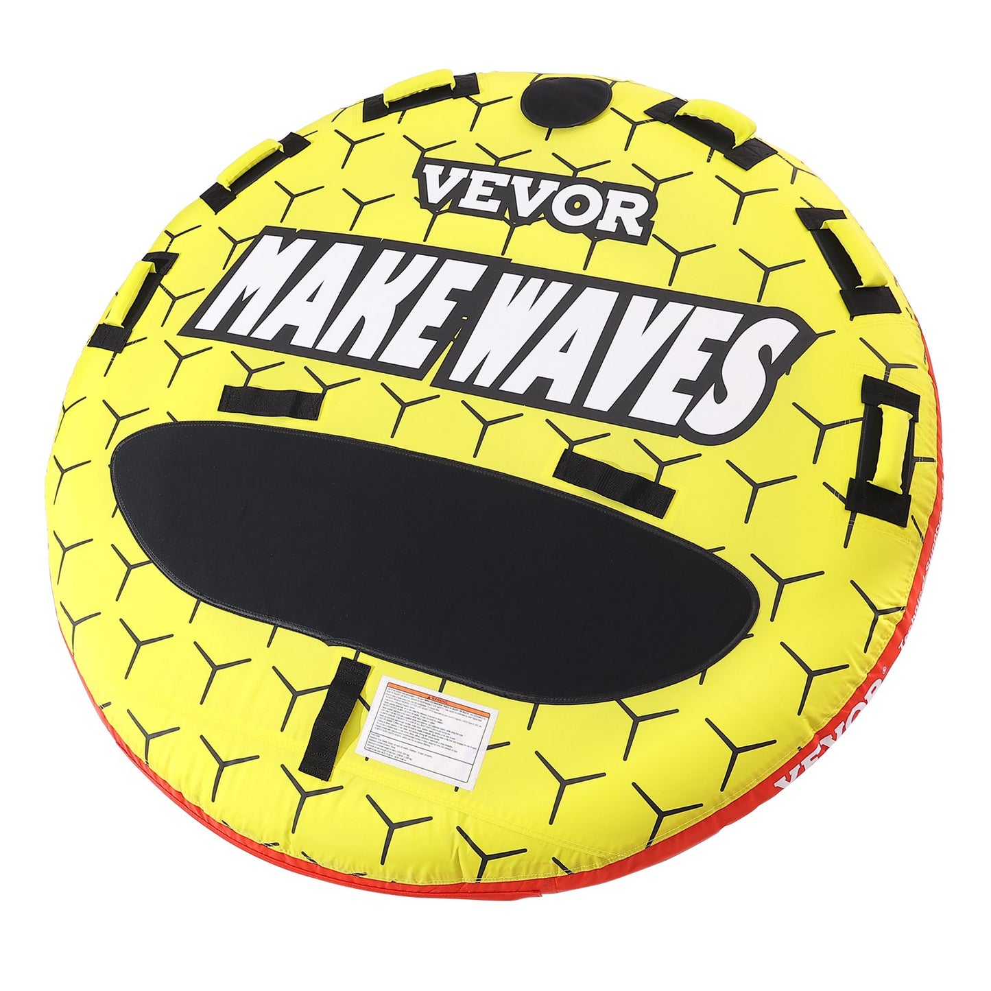 Boating Tow Tube, 1-3 Rider Inflatable Boat Tubes and Trailers, 510 lbs, 63" Round Water Sport Tow Tube for Boats to Tow, Full Nylon Cover, EVA Grip Handle and Speed Safety Valve