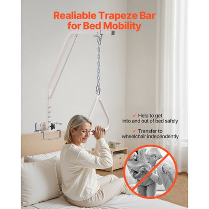 Trapeze bar for bed mobility 125 kg bed trapeze with clamps and metal chain | EU