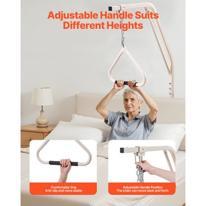 Trapeze bar for bed mobility 125 kg bed trapeze with clamps and metal chain | EU