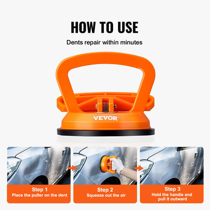 Dent Removal Kit, 3-pack sugkoppar, Dent Puller Handtagslyftare med handskar och trasa, lackfri bil bucklaborttagningsmedel för bilbucklor, glas, kakel, spegellyft och flyttning
