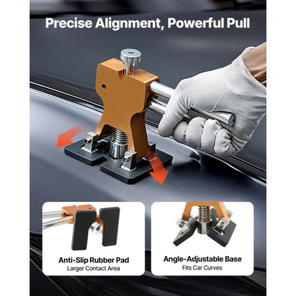 Bucklor Kit, 60 st. lackfri bucklorborttagningskit med gyllene lyftare, bryggavdragare, gummihammare, limpistol, verktyg för reparation av hagelskador på bilkarosser för reparation av bucklor i bilkylskåpsdörrar |  EU