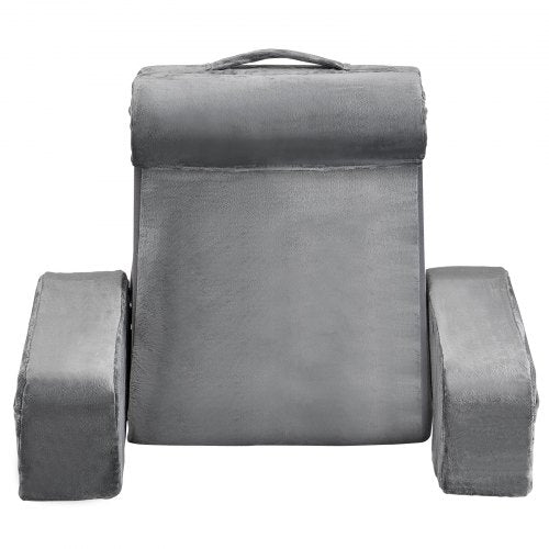 Läskudde Ryggstöd Kudde med Avtagbar & 3 Fickor Nackstöd