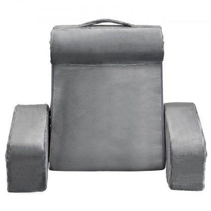 Läskudde Ryggstöd Kudde med Avtagbar & 3 Fickor Nackstöd