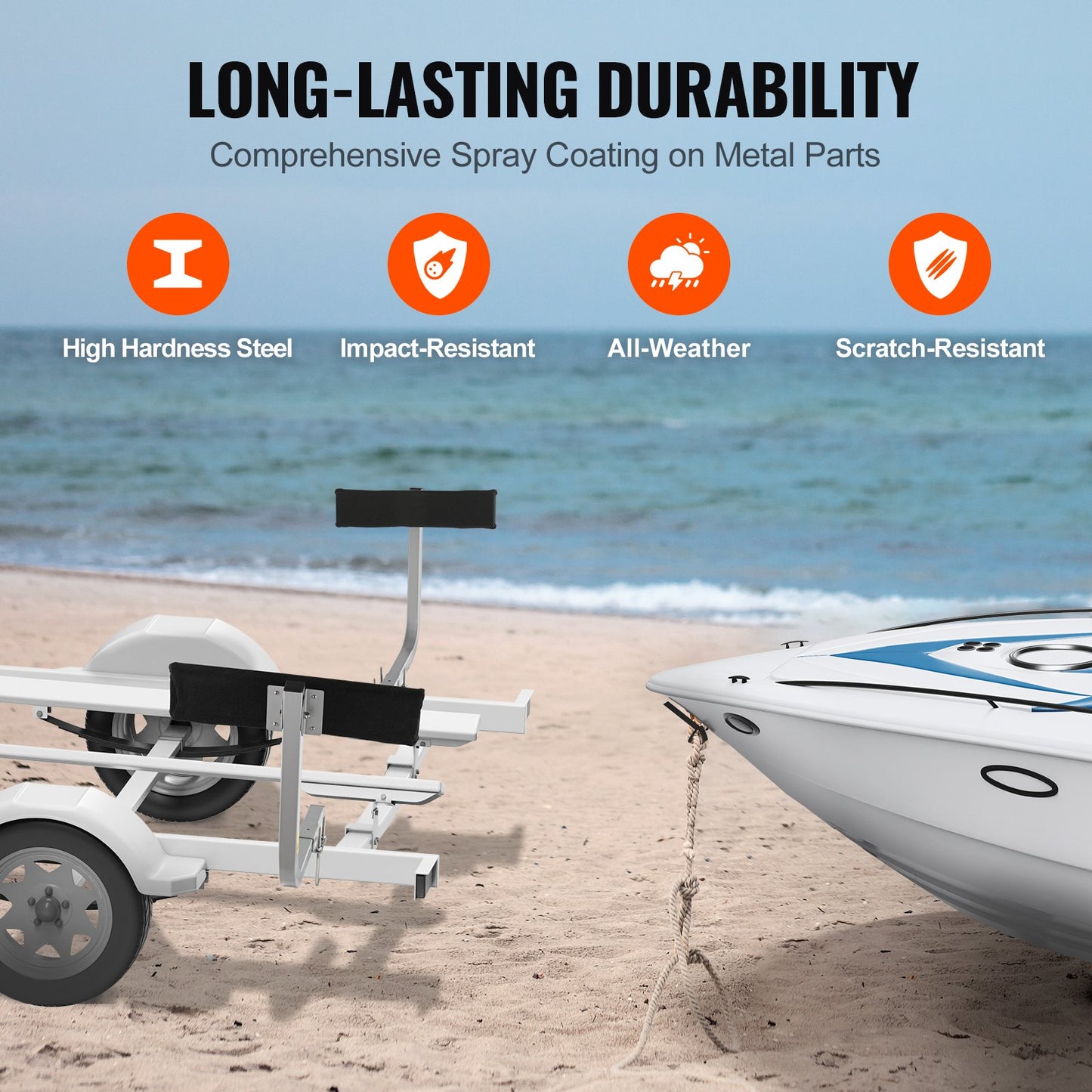 Boat Trailer Guide, 0,7M justerbar design Korta våningssläpguider, 2 ST.
