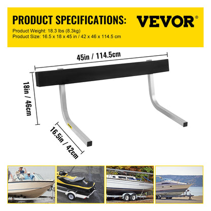 Boat Trailer Guide-on 45" π-form Trailer Guide på m/matta vadderade brädor