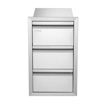 201 rostfritt stål låda med trippel åtkomst Utekök BBQ Island 19" W x 26" H