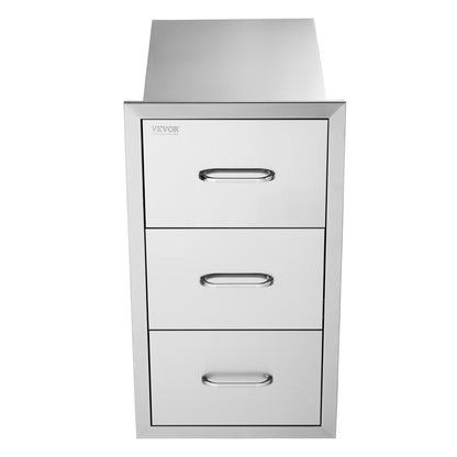 Vevor rostfritt stål 3 BBQ Access Låda 40x77 Cm Ö Låda Förvaring utomhus