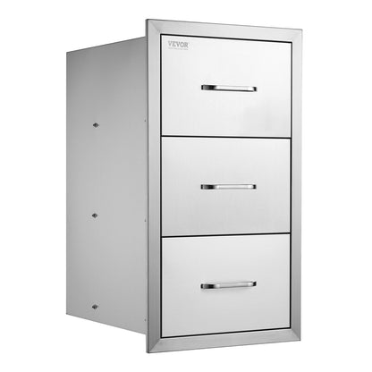 Vevor rostfritt stål 3 BBQ Access Låda 40x77 Cm Ö Låda Förvaring utomhus