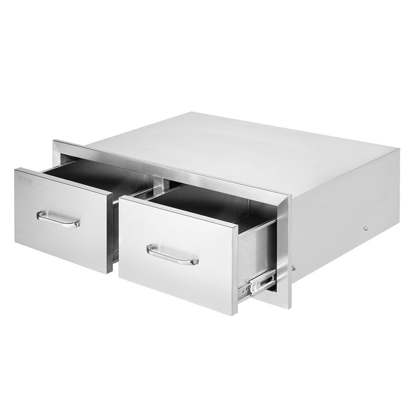 Cranks 75*25 cm grill box double horizontal drawers Durable with storage cabinet