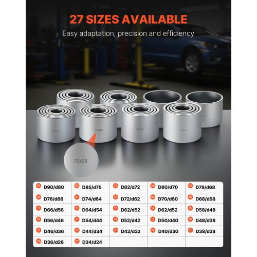 Pull and Press Sleeve Set Bushing Bearing Removal Insertion Tool Set 36 Pieces | EU