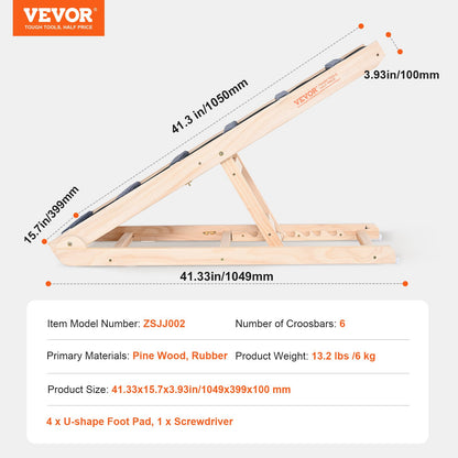Dog Ramp, Foldable Pet Ramp for Bed, Adjustable Dog Ramp for Small, Large, Old Dogs and Cats, Wooden Pet Ramp with 41.3" Long Ramp, Adjustable from 13.77" to 25.59", Suitable for Sofa, Couch, Car