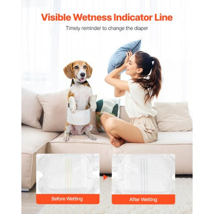 Disposable diapers for male dogs Super absorbent diapers for male dogs S 144 pcs
