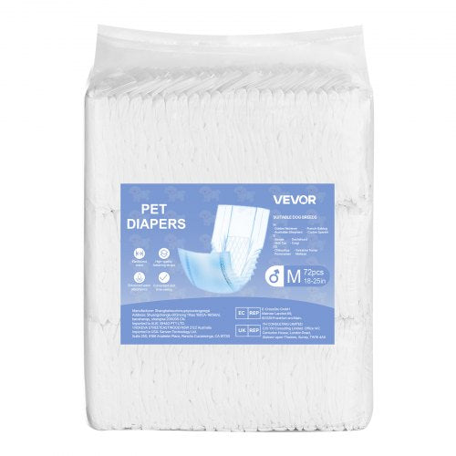 Engångsblöjor för hanhundar Superabsorberande blöjor för hanhundar M 144 st