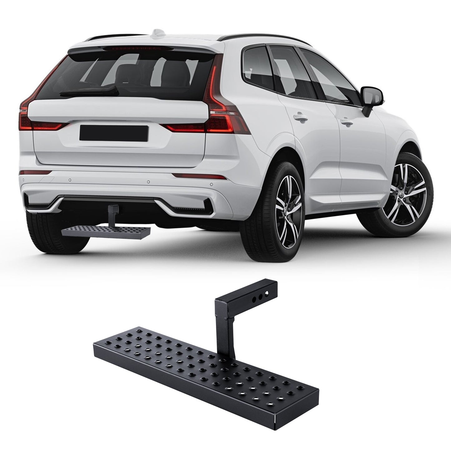 Hitch Step för 2" mottagare Universal Trailer Bogsering Bakre stötfångare Stål
