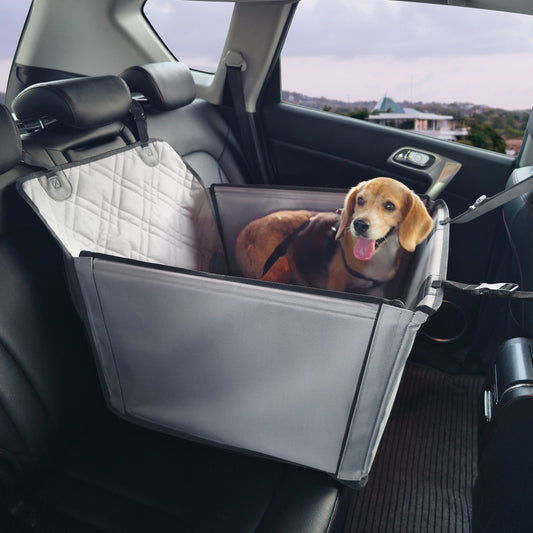 Dog Booster Car Seat Pet Car Seat för SML Dogs upp till 48,5 lbs Grå