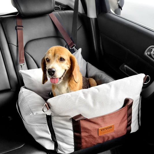 Dog Booster Car Seat Pet Car Seat för liten hund upp till 25lbs Grå