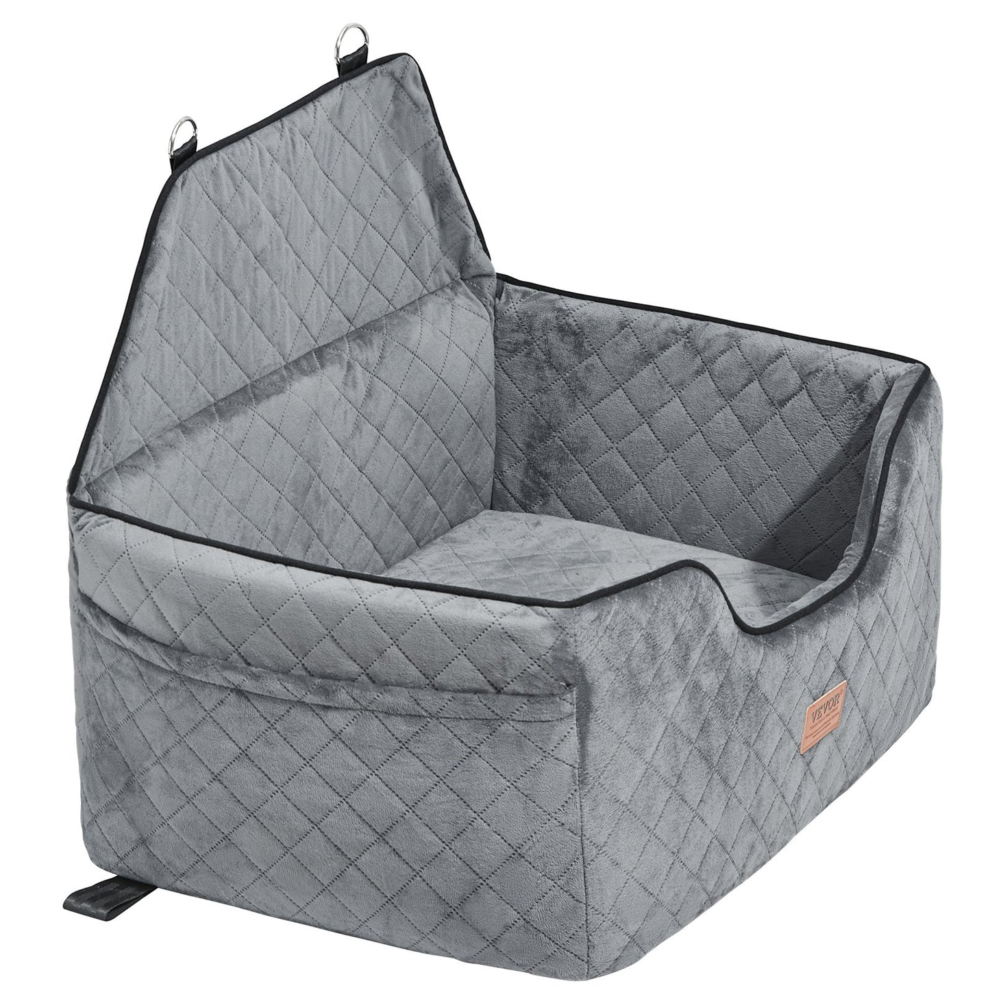 Dog Booster Car Seat Pet Car Seat för medelstor hund upp till 55 lbs Grå