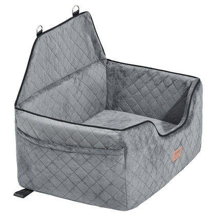 Dog Booster Car Seat Pet Car Seat för medelstor hund upp till 55 lbs Grå