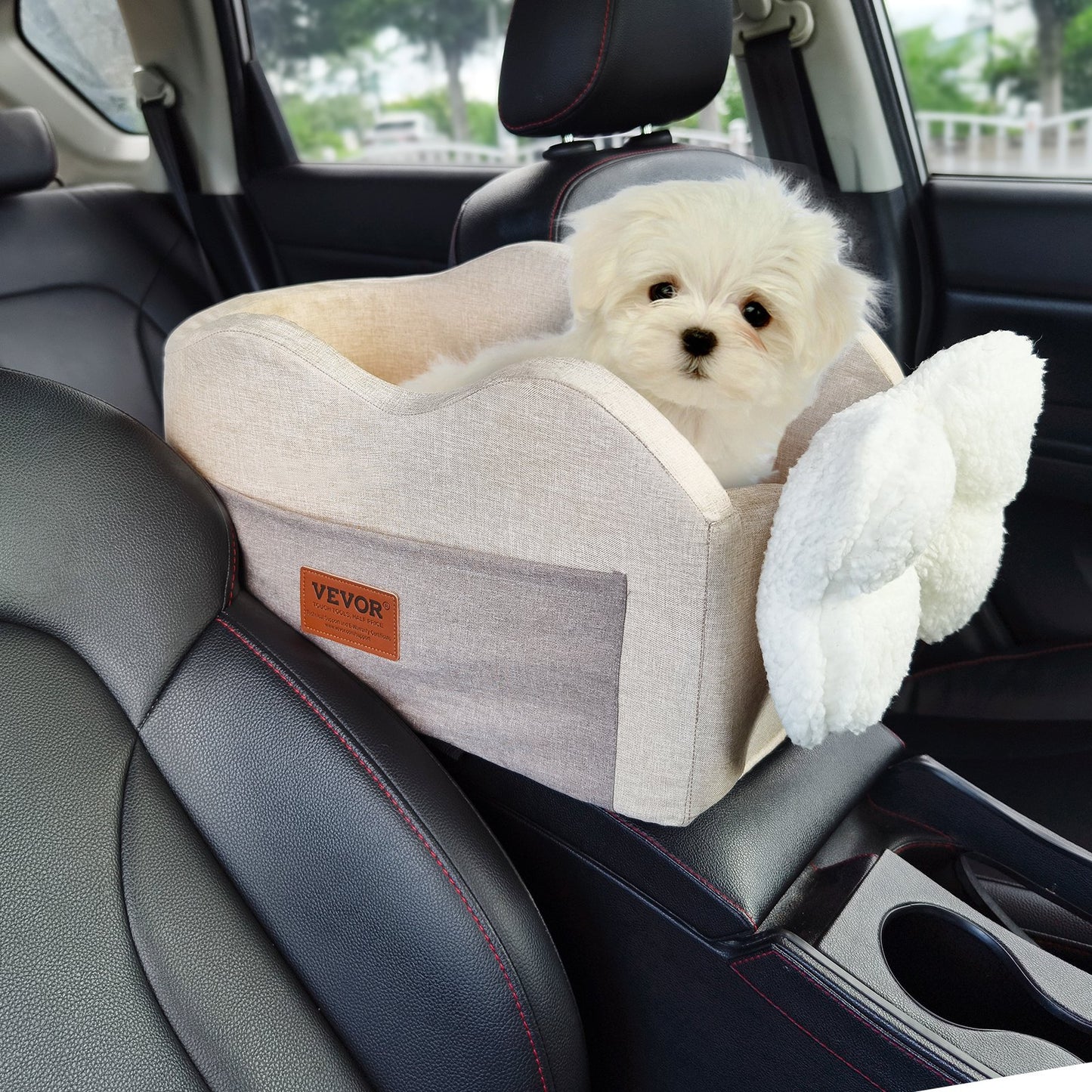 Center Console Dog Car Seat Hund Booster Car Seat för liten hund 8 lbs