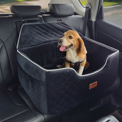 Dog Booster Car Seat Pet Car Seat for Medium Large Dog up to 55 lbs Black