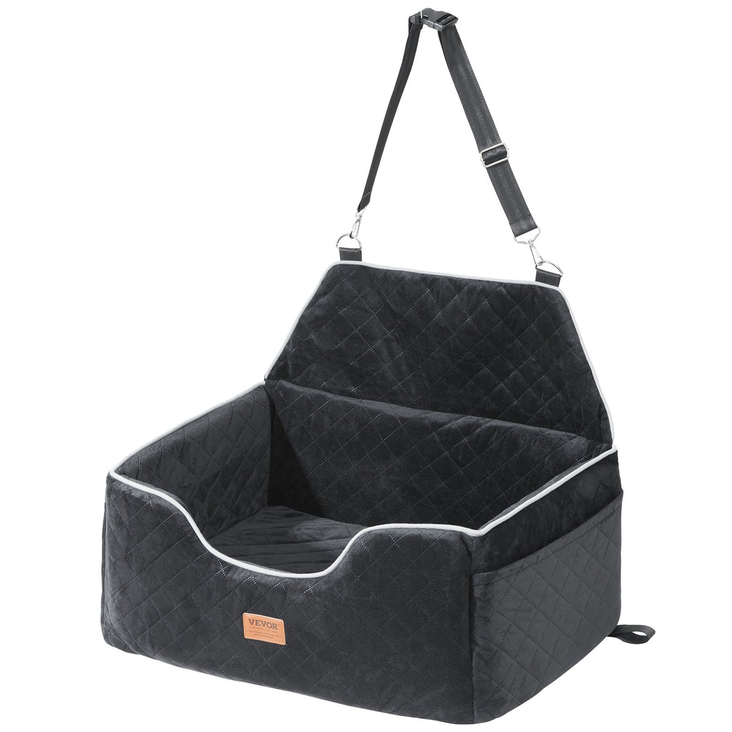 Dog Booster Car Seat Pet Car Seat for Medium Large Dog up to 55 lbs Black