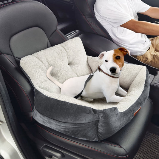 Dog Booster Car Seat Pet Car Seat för liten hund upp till 20lbs mörkgrå