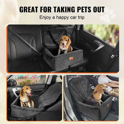 Dog Booster Autositz, Haustier-Autositz für kleine und mittelgroße Hunde bis zu 40 lbs, Schwarz