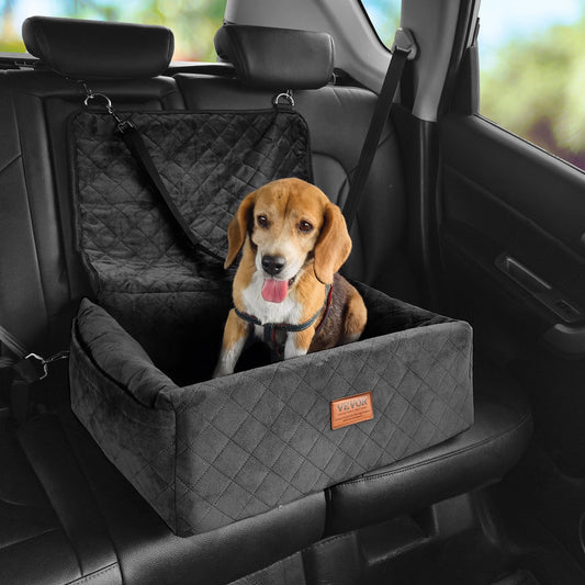 Dog Booster Car Seat Pet Car Seat för små medelstora hundar upp till 40 lbs Svart